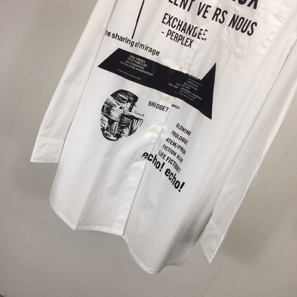 Prada Vintage SIGNAUX Shirt Sz L - Picture 6 of 12